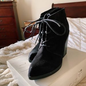 Topshop Suede Lace Up Booties